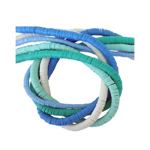 6mm Heishi Ocean Waves Assortment/ Multi Color Polymer Clay Heishi Beads/ African Vinyl Disc Beads/Wholesale Heishi/Heishi Color Assortments