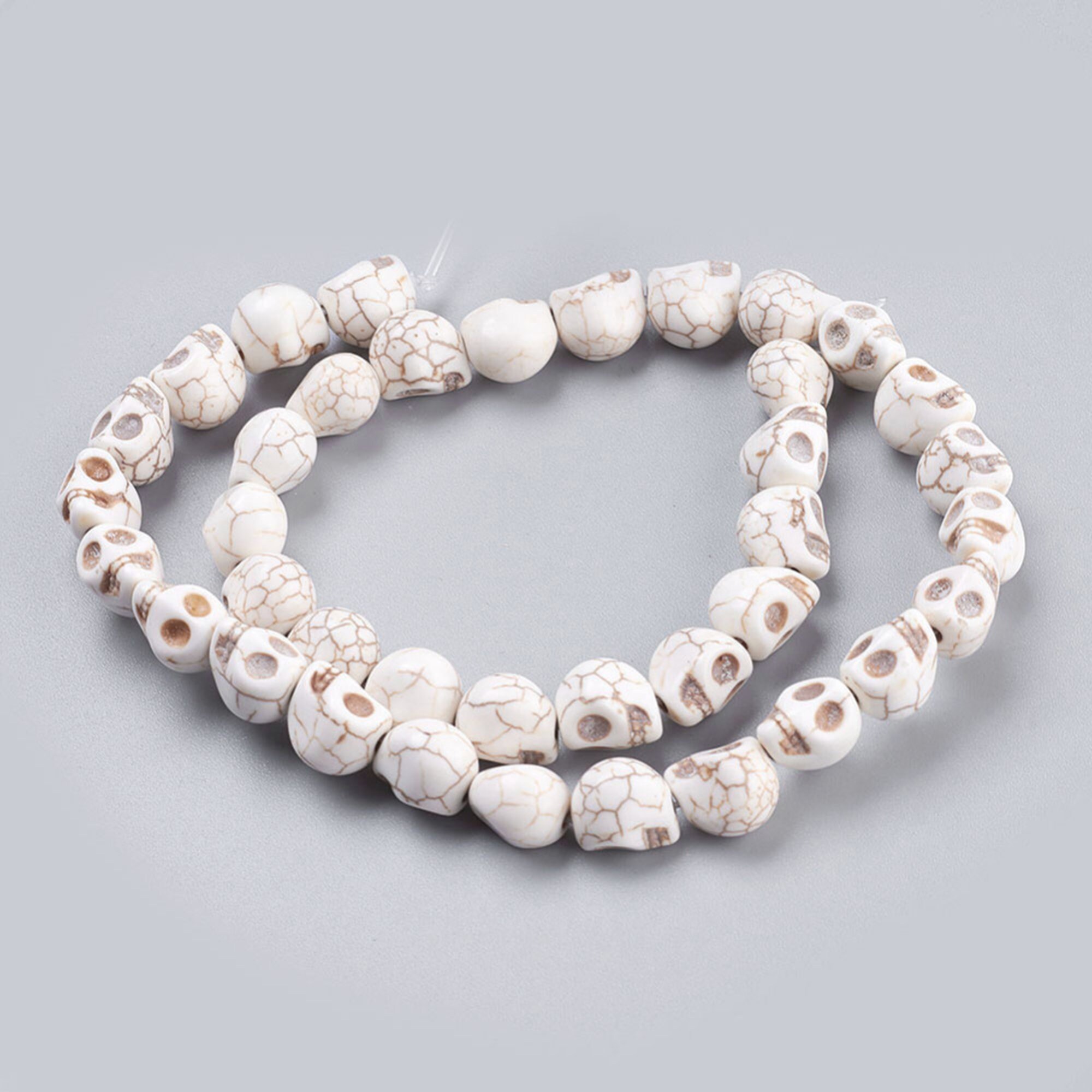 Antiqued Ivory Skull Beads #PBSKULLI