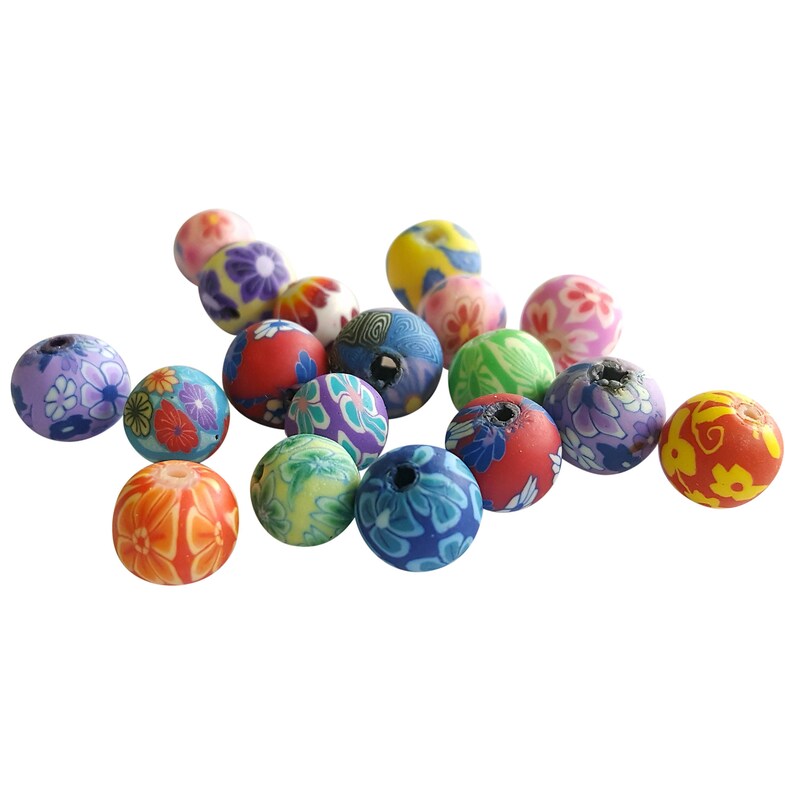 10/50pcs Mixed Colors Polymer Clay Round Beads Set With Synthetic Diamonds 10mm 10/50pcs Mixed Colors Polymer Clay Round Beads Set With Synthetic Diamonds 10mm