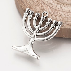 Menorah Chanukkah Charms 5pcs/ Hanukkah Jewelry DIY/ Hanukkah Charms/WholesaleJewish Holiday Charms/Jewish Jewelry DIY/Bulk Charms