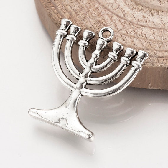 Menorah Chanukkah Charms 5pcs/ Hanukkah Jewelry DIY/ Hanukkah Charms/WholesaleJewish Holiday Charms/Jewish Jewelry DIY/Bulk Charms