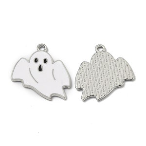 Ghost Charms for Halloween, Spooky Charms for Halloween Bracelets, Ghost Busters Charms for DIY Jewelry, Trick or Treat Earrings