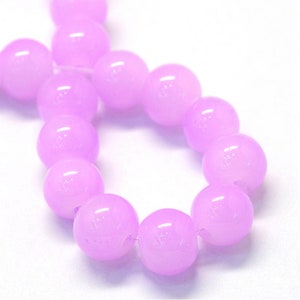 Orchid Purple 8mm Glass Beads