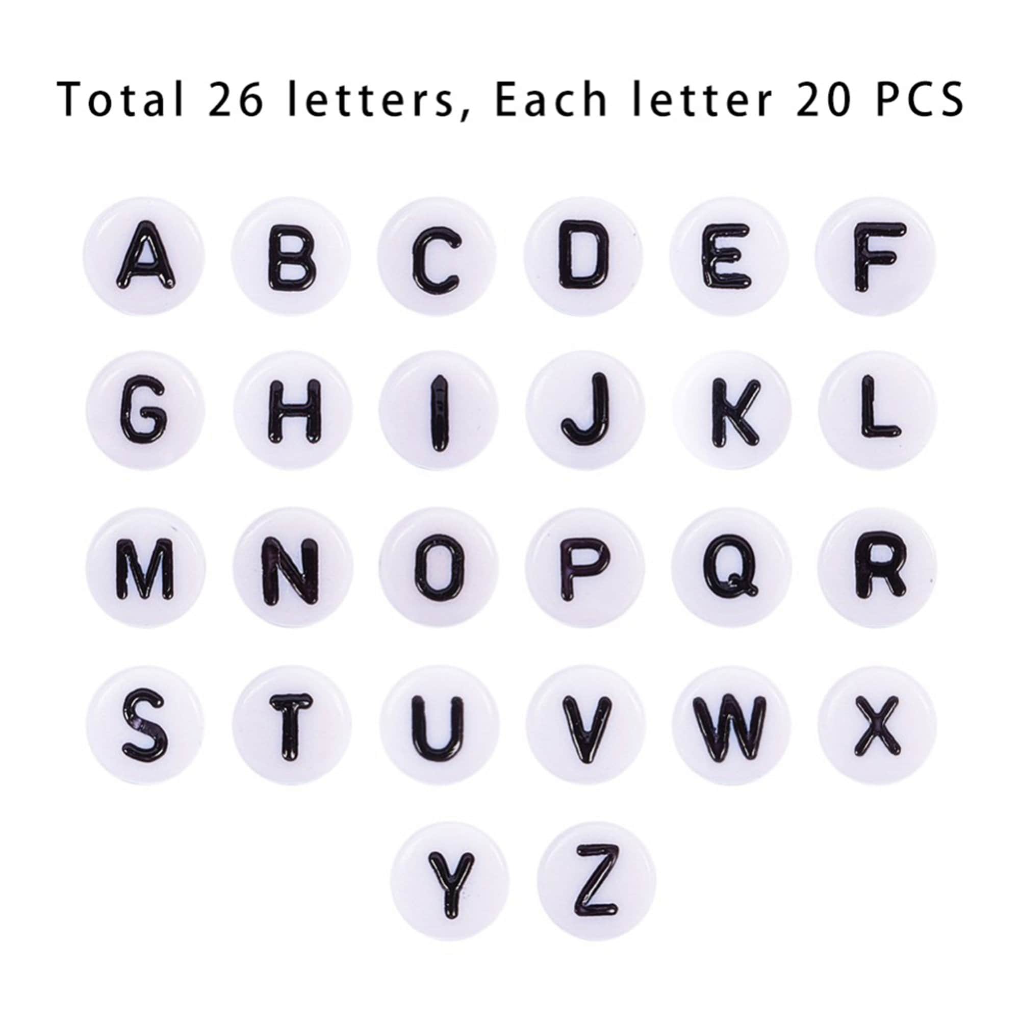 Alphabet Letter Bead Kit Acrylic Letter Beads Assortment ABC Etsy