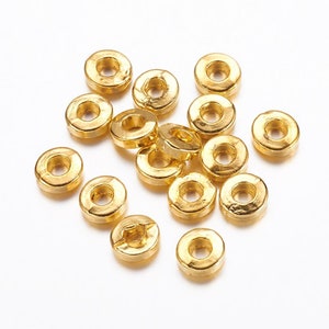 6mm Gold Heishi Spacer Beads