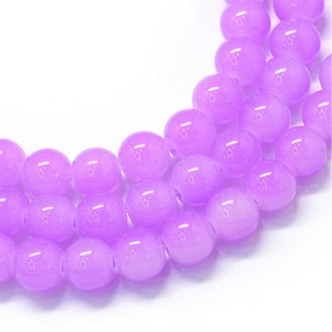 Lilac Purple 8mm Glass Beads