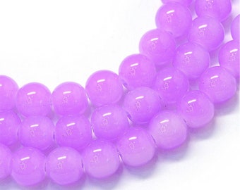 Lilac Purple 8mm Glass Beads