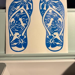 Tropical Flip Flops Decal