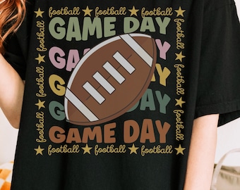 Vintage Football Graphic T-Shirt: Game Day Comfort Colors Tee