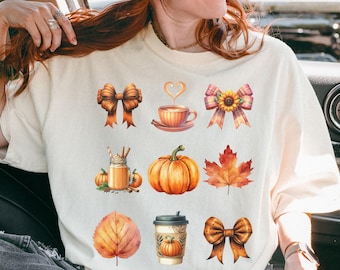 Autumn Vibes Comfort Colors T-Shirt: Pumpkin Spice Season Tee