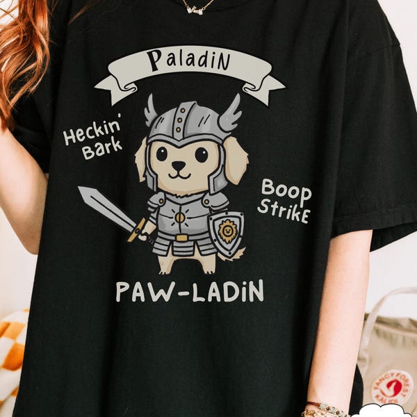 Paw-ladin Dog Paladin DnD Comfort Colors T-shirt