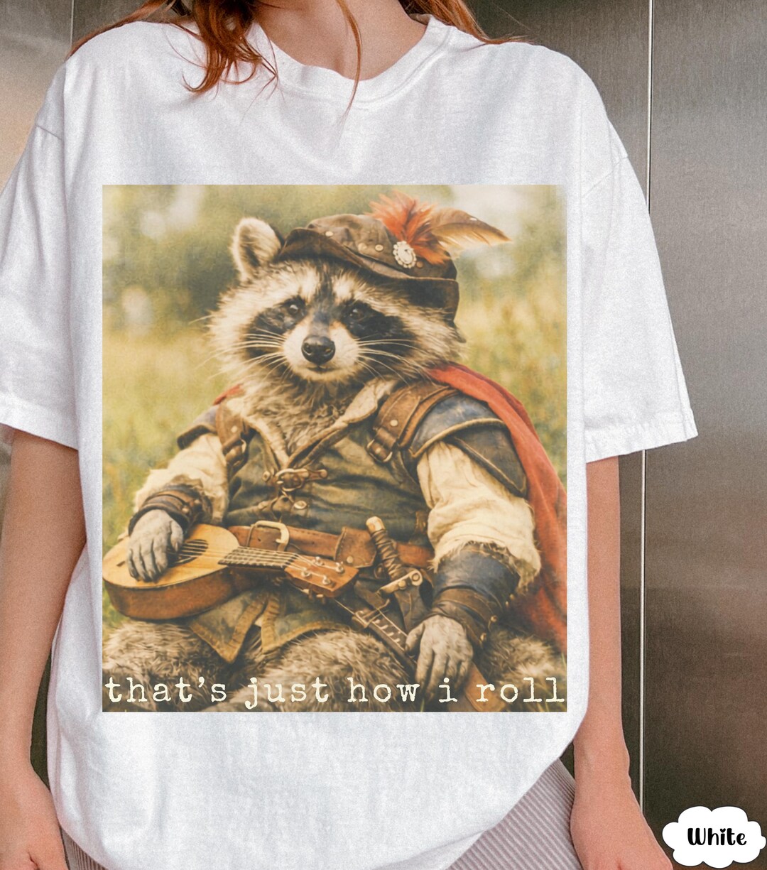 Raccoon Bard Retro Comfort Colors Vintage T-shirt, Animal Graphic Tee ...