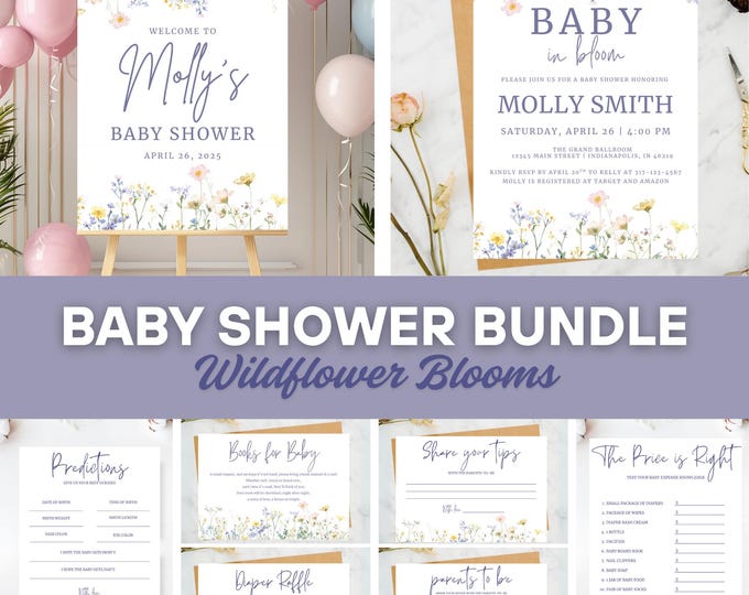 Baby Shower Bundle - Wildflower Design