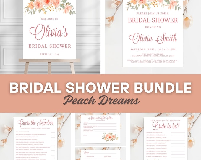 Bridal Shower Bundle | Peach Dreams | FULL SET