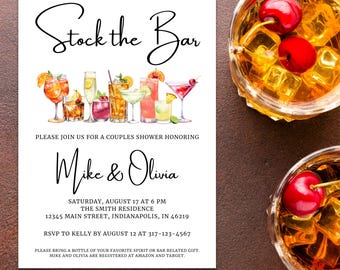 Stock the Bar Invitation | Couples Shower