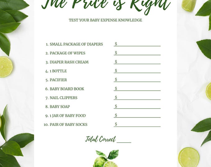 Baby Shower Game | The Price is Right | Little Lime on the Way!
