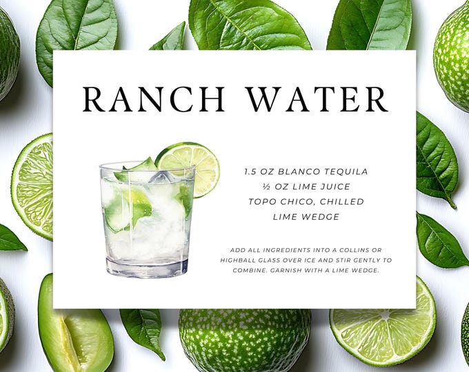 Ranch Water Recipe Card