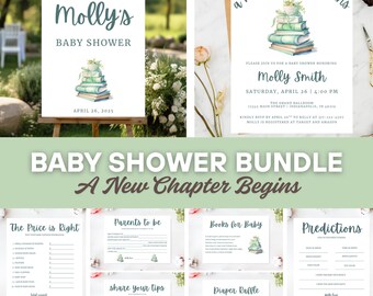 Baby Shower Bundle | A New Chapter Begins | Green Books | FULL SET