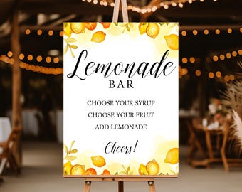 Lemonade Bar Sign | Graduations | Weddings | Parties