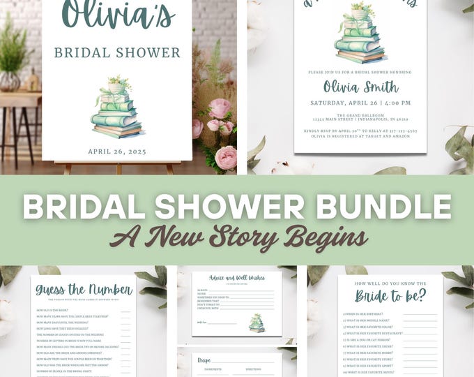 Bridal Shower Bundle | A New Story Begins | FULL SET