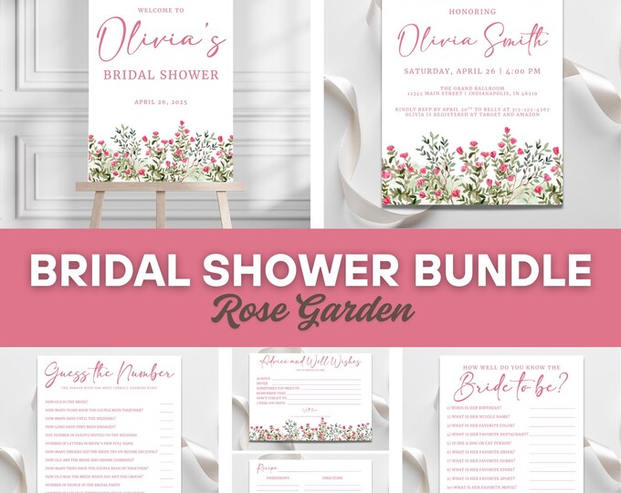 Bridal Shower Bundle | Rose Garden | FULL SET