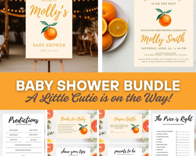 Baby Shower Bundle | A Little Cutie is on the Way! | FULL SET