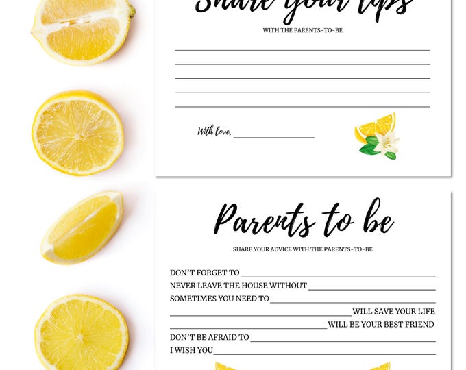 Baby Shower Advice Cards | A Little Squeeze