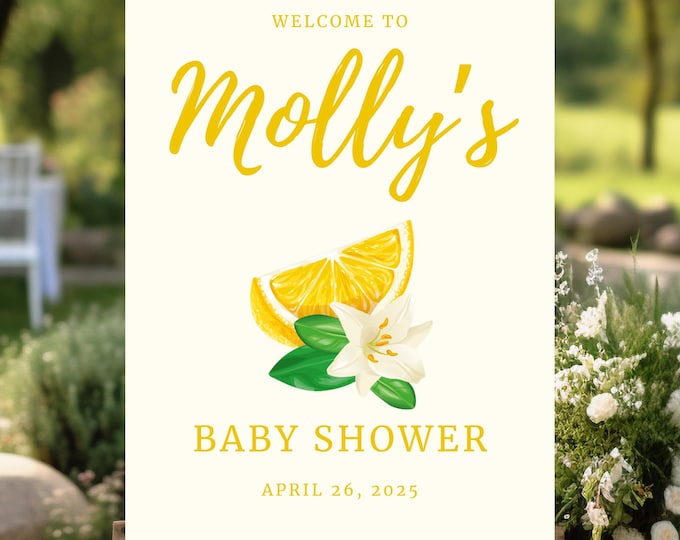 Baby Shower Welcome Sign | A Little Squeeze