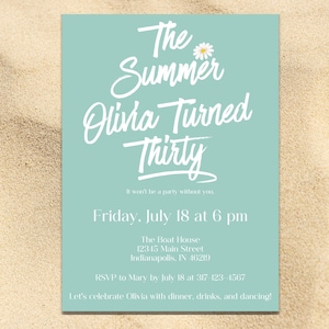 The Summer I Turned Pretty | Invitation | Birthday | Bridal Shower | Bachelorette