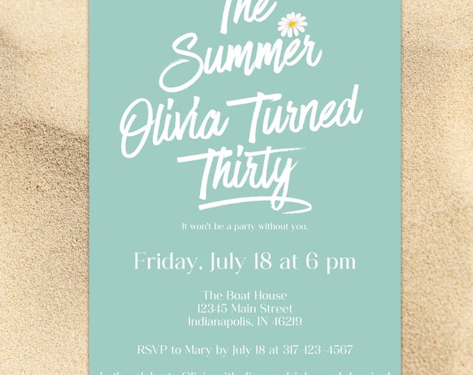 The Summer I Turned Pretty | Invitation | Birthday | Bridal Shower | Bachelorette