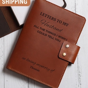 Cartas para meu marido, diário de memórias personalizado para marido, caderno personalizado "Querido marido", presente de noivado para noivo, diário de casamento