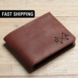 Cartera de cuero grabada para papá, regalos para el Día del Padre, cartera personalizada para papá, regalos para el Día del Padre, regalos para hijas, regalos para niños