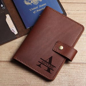 Personalized Leather Passport Holder, Leather Passport Cover with Customization Option, Passport Case, Genuine Leather Passport Wallet