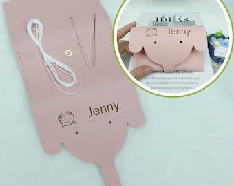 Custom Leather Coin Purse DIY Craft Kit: Beginner Sewing Project, Gift Box