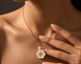 Morflora bloemenketting, vergulde bloemhanger, verfijnd sieraad geïnspireerd op de natuur, elegante ketting voor elke dag, cadeau voor haar