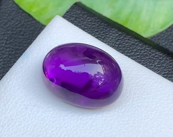Natural Amethyst Cabochon Loose Gemstone for Sale – Genuine Purple Amethyst Cabochon – Smooth Polish Stone – 9.40 Ct