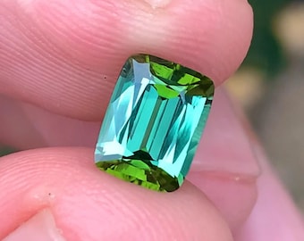 Natural Bluish Green Tourmaline Loose Gemstone for Sale – Genuine Tourmaline – 2 Ct