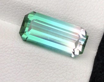 Natural Bicolor Tourmaline Loose Gemstone from Afghanistan for Sale – Authentic Untreated Two Color Tourmaline – 4.25 Ct