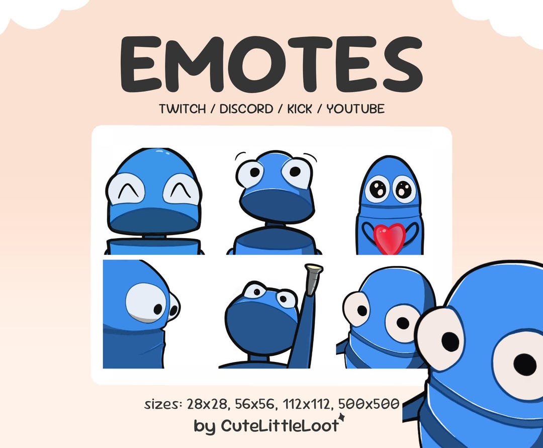 Blue R.E.P.O Emotes Pack: 6 Twitch Emotes | Discord Emoji | Streamer ...