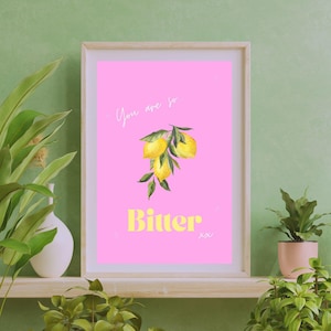 You are so bitter - Kate Nash &#39;Foundations&#39; pink lemon inspired  digital wall art