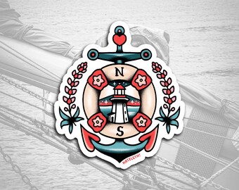 Maritime Traditional Tattoo Flash Sticker
