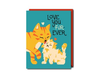Love You Fur-Ever Cat Card