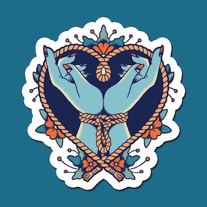 Rope Heart Sticker
