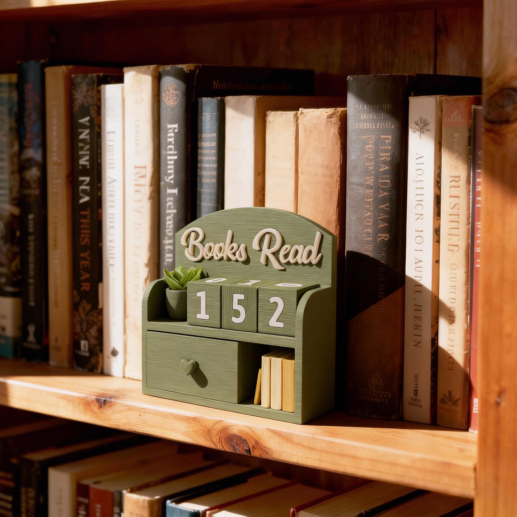 Segnalibro Contalibri In Legno Per Libreria | Traccia Le Tue Letture Con Stile In Ufficio O Casa