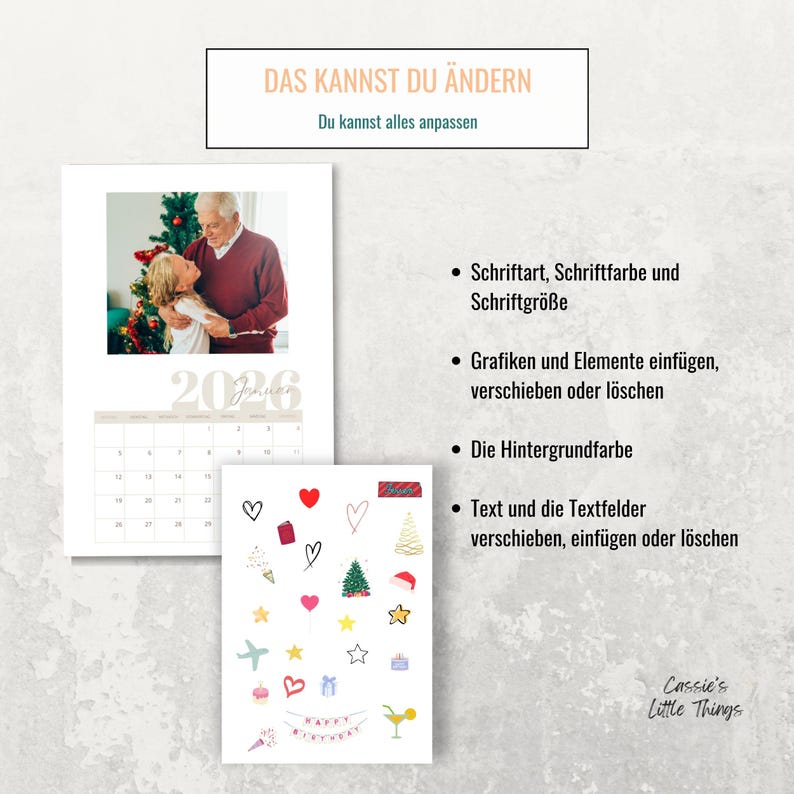 Jahreskalender 2026 Zum Ausdrucken Und Selbst Gestalten | Fotokalender
