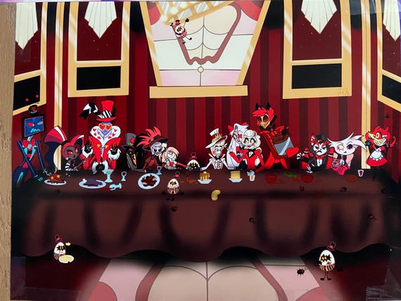 8.5x11in Glossy Print Hazbin Hotel the Last Supper Fan Art - Etsy
