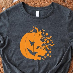 Pumpkin Tee Shirt, Jack o Lantern, Pumpkin Shirt, Thanksgiving Graphic Shirt, Fall Harvest,  Fall Shirts, Trick or Treat, Pumpkin Face Shirt