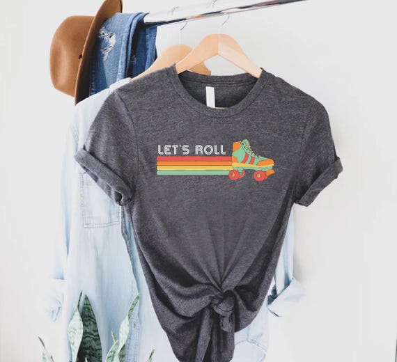Let's Roll Shirt,Gift For Skaters,80s Kid Shirt, 80s Birthday Gift,Roller Skate Party, 80s Vintage Tee,Retro Summer Shirt, Back To The 80s