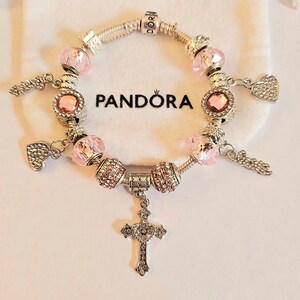 Pretty in Pink Crosses & Angels  - Authentic Pandora Bracelet