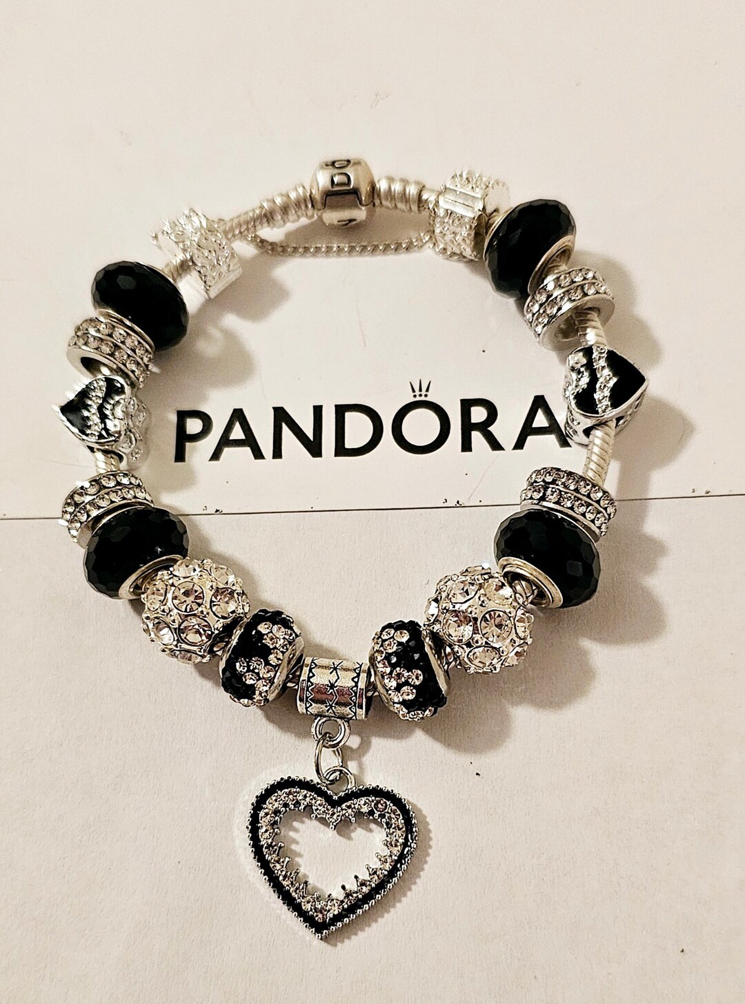 Crystal Cool in Black & White Authentic Pandora Bracelet Etsy